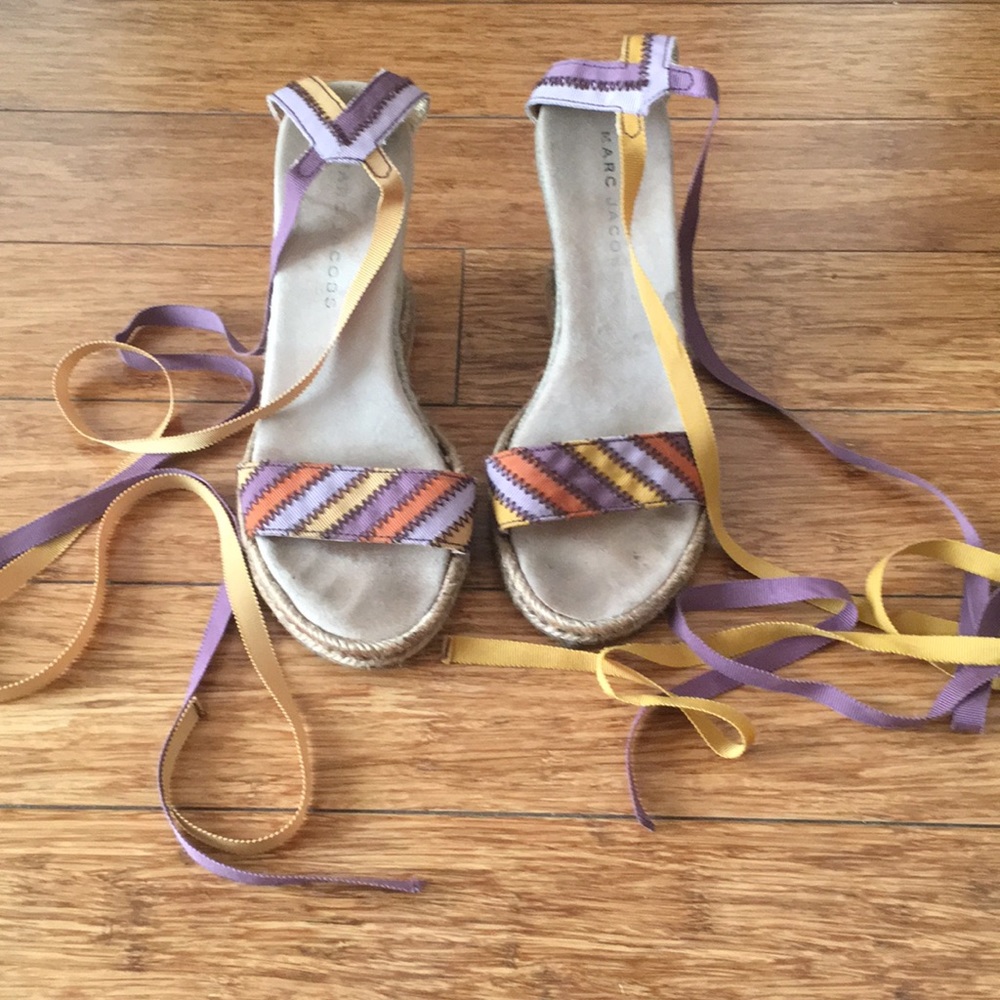 Marc Jacobs lace up espadrille wedges
